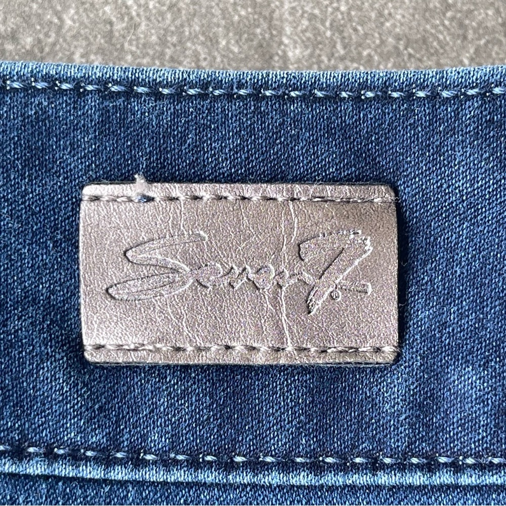 Seven7 High Rise Skinny Booty-Shaper Dark Blue Jean Sz 4 - Picture 9 of 10